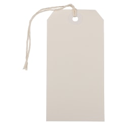 JAM Paper® Medium Gift Tags, 4-3/4" x 2-3/8", White, Pack Of 10 Tags