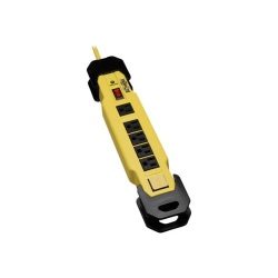 Tripp Lite Safety Surge Protector Strip 120V 6 Outlet 15' Cord OSHA - Surge protector - 15 A - AC 120 V - output connectors: 6 - black, yellow