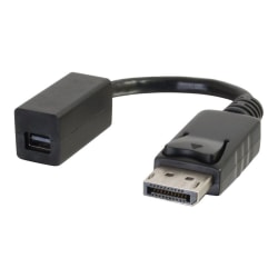 C2G DisplayPort to Mini DisplayPort Adapter - Black - M/F - DisplayPort adapter - DisplayPort (M) to Mini DisplayPort (F) - black