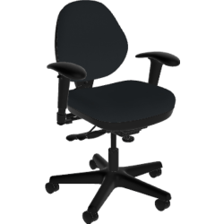 Sitmatic Goodfit Small Scale Ergonomic Low-Back Task Chair, 40"H, Black