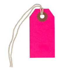 JAM Paper® Tiny Gift Tags, 3-3/8" x 2-3/4", Pink, Pack Of 10 Tags