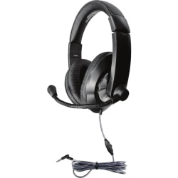 Hamilton Buhl Smart-Trek Headset - Stereo - Mini-phone (3.5mm) - Wired - 32 Ohm - 50 Hz - 20 kHz - Over-the-head - Binaural - Ear-cup - 5 ft Cable - Omni-directional Microphone - Black, Silver