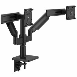 Humanscale M/Flex X22SBB Mounting Arm for Monitor, Clamp Mount, Docking Station - Black - Height Adjustable - 2 Display(s) Supported - 88.18 lb Load Capacity - 100 x 100 - VESA Mount Compatible - Recycled Aluminum