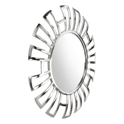 Zuo Modern Calmar Round Mirror, 30-5/16"H x 30-5/16"W x 1-5/16"D, Chrome
