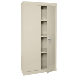 Sandusky Value Series 30"W Light Duty Storage Cabinet, 30" x 18" x 72", Putty