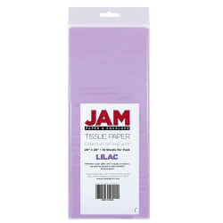 JAM Paper® Tissue Paper, 26"H x 20"W x 1/8"D, Lilac, Pack Of 10 Sheets