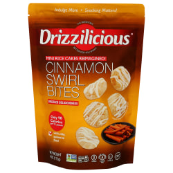 Drizzilicious Mini Rice Cake Bites, Cinnamon Swirl, 4 Oz, Total Qty 12