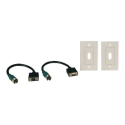 Tripp Lite Easy Pull Type-A VGA Connector Kit with HD15 and Wallplates F/F - VGA cable kit - HD-15 (VGA) (F) to Easy Pull A (M) - 1 ft