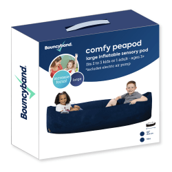 Bouncyband Comfy Hugging Peapod PVC Sensory Pod, 17" x 80", Blue