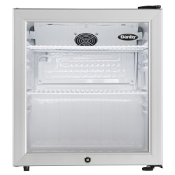 Danby 1.6 Cu. Ft. Compact Glass Door Refrigerator, Platinum