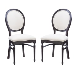 Linon Burkley Upholstered Dining Accent Chairs, Gray/Brown, Set Of 2 Chairs