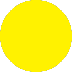 Tape Logic Removable Round Color Inventory Labels, DL613L, 2" Diameter, Fluorescent Bright Yellow, Pack Of 500