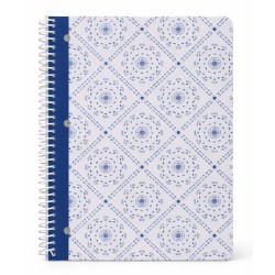Gartner Studios Spiral Notebook, 8" x 10-1/2", 1 Subject, College Ruled, 70 Sheets, Navy Tile