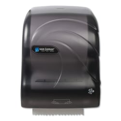 San Jamar Simplicity Mechanical Roll Towel Dispenser, Translucent Black