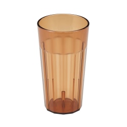 Cambro Newport Styrene Tumblers, 22 Oz, Amber, Pack Of 36 Tumblers