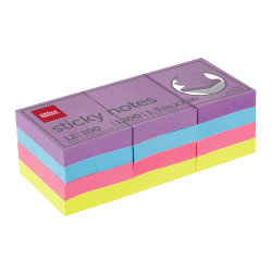 Office Depot Brand Sticky Notes, 1-1/2" x 2", Assorted Vivid Colors, 100 Sheets Per Pad, Pack Of 12 Pads