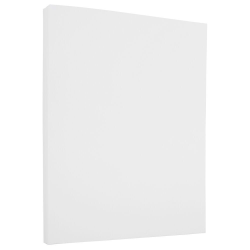 JAM Paper Strathmore 24 Lb Paper, 8-1/2" x 11", Bright White Linen, Pack Of 100 Sheets