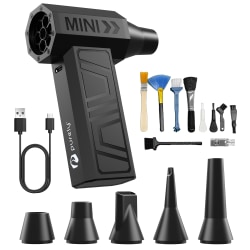 Purely D40 Portable Wireless Air Duster, Black, Total Qty 1
