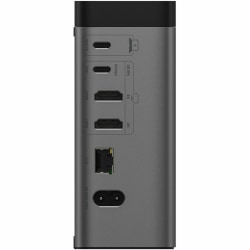 Belkin 11-in-1 Triple Display USB-C Docking Station - 10 Gbps - 1xUSB-A, 4xUSB-C, 2xHDMI, 1xEthernet, 1x3.5mm Audio, 1xSD, 1xMicro SD - w/ USB-C Cable - Grey - for Monitor - Charging Capability - 150 W - USB Type C - 3 Displays Supported