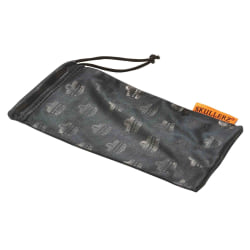 Ergodyne Skullerz 3218 Microfiber Cleaning Bags, Black, Pack Of 12 Bags