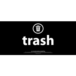 Recycle Across America Trash Standardized Recycling Labels, TRASH-0409, 4" x 9", Black