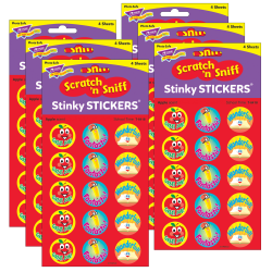 Trend Stinky Stickers, School Time/Apple, 60 Stickers Per Pack, Set Of 6 Packs