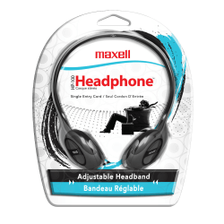 Maxell HP-100 Lightweight Stereo Headphone, Black