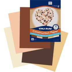 Tru-Ray Construction Paper - Art Project, Craft Project - 9" Width x 12" Length - 76 lb Basis Weight - Assorted - Fiber, Sulphite - 50 / Pack