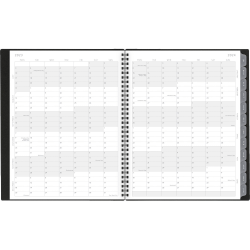 2023-2024 AT-A-GLANCE® Elevation Academic Weekly/Monthly Planner, 8-1/2" x 11", Black, July 2023 To June 2024, 75959P05
