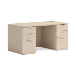 HON Mod 60"W Computer Desk, Desert Oak