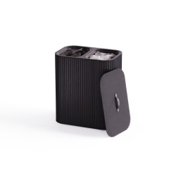 Joseph Joseph Bamboo Twin 45-Liter Laundry Basket, Black, Total Qty 1