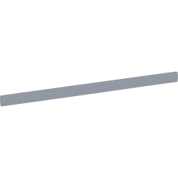 Lorell Single-Wide Horizontal Panel Strip for Adaptable Panel System - 33.1" Width x 0.5" Depth x 1.8" Height - Aluminum - Silver