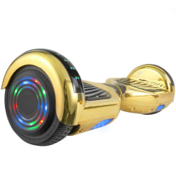 AOB Hoverboard With Bluetooth® Speakers, 7"H x 27"W x 7-5/16"D, Gold/Chrome