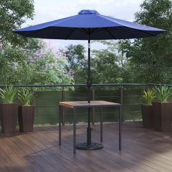 Flash Furniture Lark 3-Piece Outdoor Patio Table Set, 29-1/2"H x 35-1/4"W x 35-1/4"D, Navy