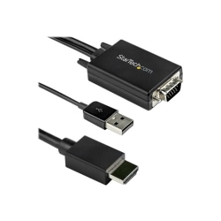StarTech.com 10 ft. (3 m) VGA to HDMI Adapter Cable with USB Audio - VGA to HDMI converter with Audio Support (VGA2HDMM10)