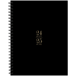 2024-2025 Willow Creek Press Weekly/Monthly Planner, 6-1/2" x 8-1/2", Basic Black, July To June, 47729