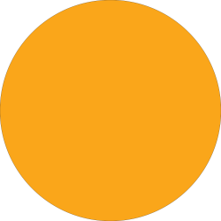 Tape Logic® Removable Round Color Inventory Labels, DL690H, 1/2", Fluorescent Orange, Pack Of 500