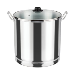 Vasconia® Aluminum Nonstick Steamer With Glass Lid, 14-5/8" x 15" x 14-5/8", Metallic