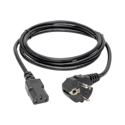 Eaton Tripp Lite Series European Computer Power Cord, C13 to Schuko, 10A, 250V, 17 AWG, 6 ft. (1.83 m), Black - Power cable - power IEC 60320 C13 to power CEE 7/7 (M) - AC 250 V - 6 ft - molded - black