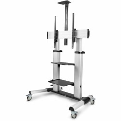 StarTech Rolling TV Cart/Stand On Wheels, For 60-100" Flat Screens, 220 Lb Capacity, 1110CMOBILETVCART