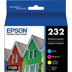 Epson® Claria T232 Black/Cyan/Magenta/Yellow Ink Cartridges, Set Of 4 Cartridges, T232120-BCS