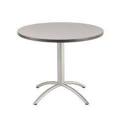 Iceberg Cafeworks Cafe Table, Round, 42"H x 36"W, Gray/Silver