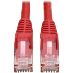 Eaton Tripp Lite Series Cat6 Gigabit Snagless Molded (UTP) Ethernet Cable (RJ45 M/M), PoE, Red, 14 ft. (4.27 m) - N201014RD