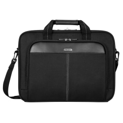 Targus® Classic Slim Briefcase With 15.6" Laptop Sleeve, Black