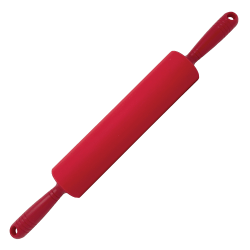 Better Houseware Silicone Rolling Pin, 11-1/4" x 2-1/2" x 20", Red