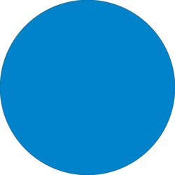 Tape Logic® Removable Round Color Inventory Labels, DL611C, 1", Light Blue, Pack Of 500