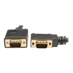 Eaton Tripp Lite Series VGA High-Resolution RGB Coaxial Cable (HD15 M/M), Right-Angle Connector, 6 ft. (1.83 m) - VGA cable - HD-15 (VGA) (M) to HD-15 (VGA) (M) - 6 ft - 90° connector, molded, thumbscrews - black