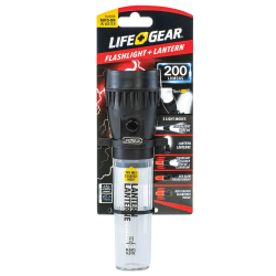 Life+Gear 4W Battery-Powered Non-Rechargeable 200-Lumen Floating Flashlight And Lantern, 2-5/16"H x 2-5/16"W x 8"D, Black