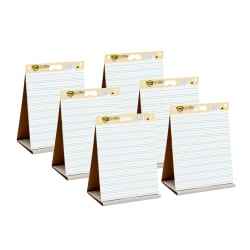 Post-it Super Sticky Tabletop Easel Pad, 20" x 23", White with Primary Lines, Single 20 Sheets Pad