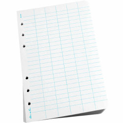 Rite in the Rain® All-Weather Loose-Leaf Copy Paper, White/Blue, 4 5/8" x 7", 500 Sheets Per Case, 0.54 Lb, 85 Brightness, Case Of 5 Reams